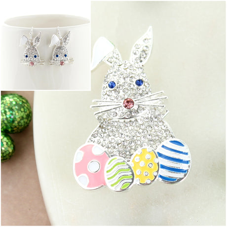 Crystal Bunny w/ Easter Eggs Gift Set