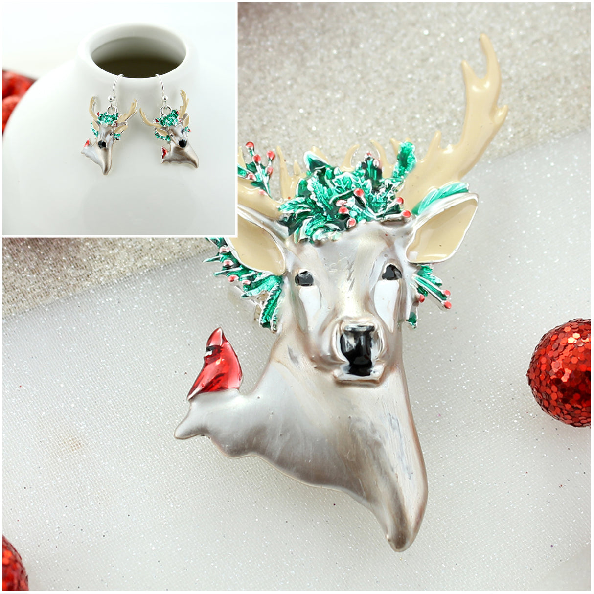 Ename Reindeer Head Christmas Gift Set