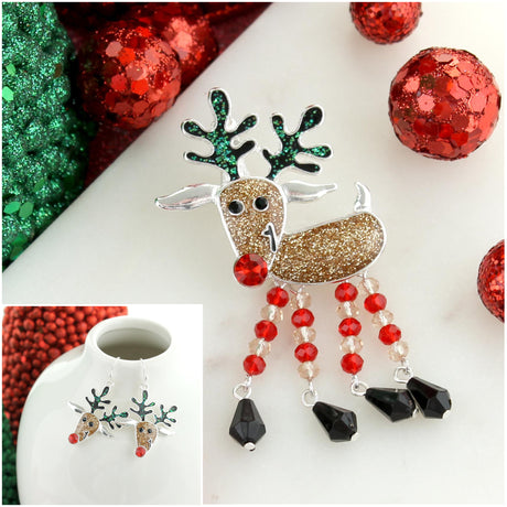 Dangle Leg Reindeer Christmas Gift Set