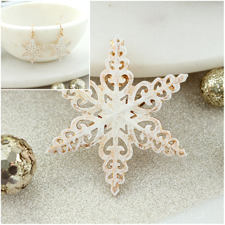 Gold Rustic Snowflake Gift Set