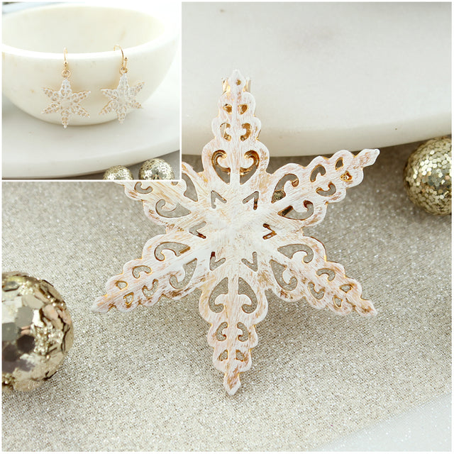 Gold Rustic Snowflake Gift Set