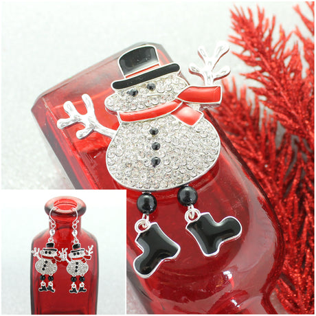 Crystal Snowman Christmas Gift Set