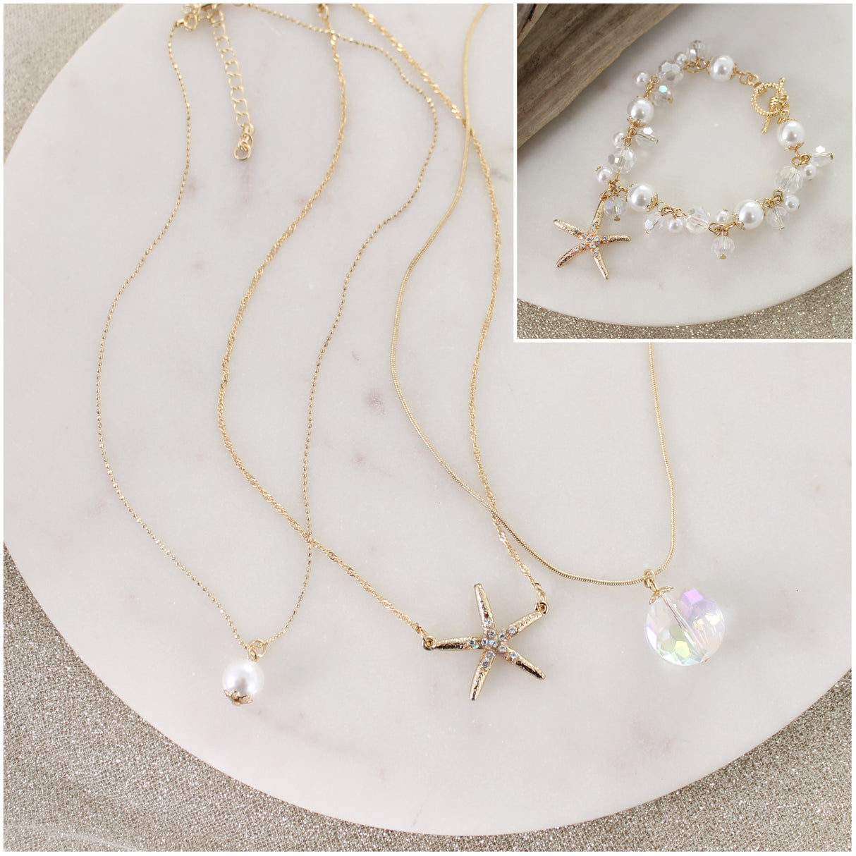 Gold Starfish Trio Gift Set