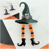 Dangle Leg Witch Hat Halloween Gift Set