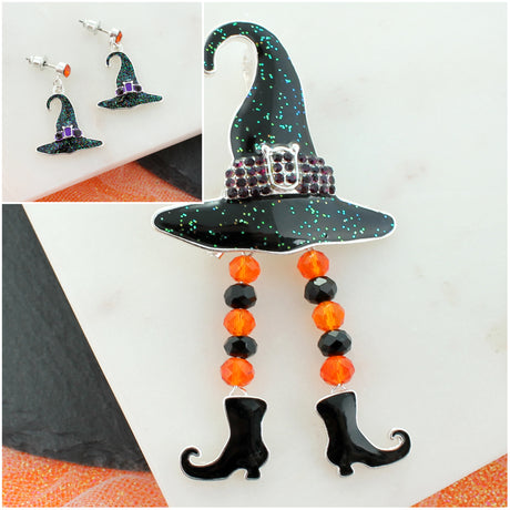 Dangle Leg Witch Hat Halloween Gift Set