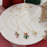 Vintage Christmas Charm Trio Necklace