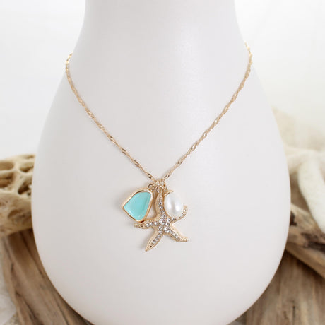Crystal Starfish Necklace
