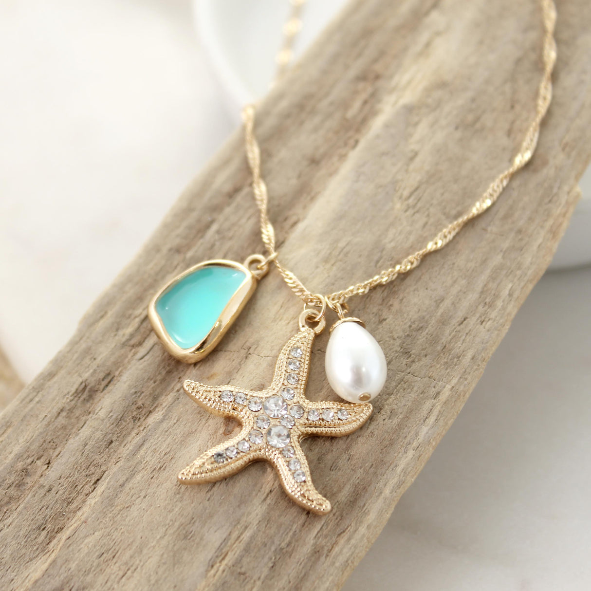 Crystal Starfish Necklace