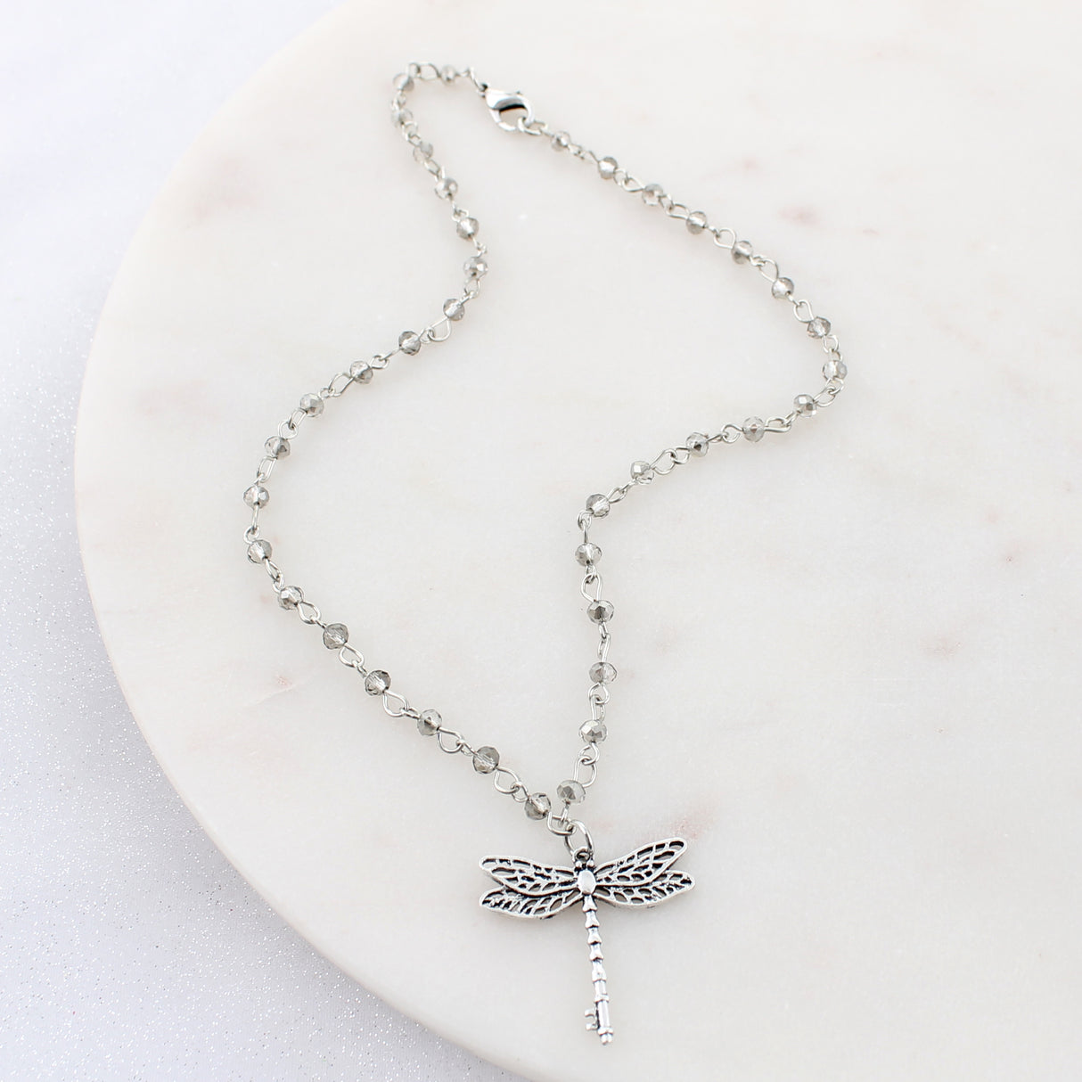 Silver & Pearl Dragonfly Key Gift Set