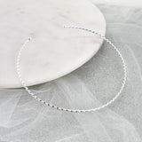 Twisty Silver Neck Wire