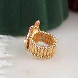 Vintage Crystal Ornament Stretch Ring