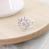 Crystal Snowflake Stretch Ring