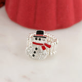 Crystal Snowman Stretch Ring