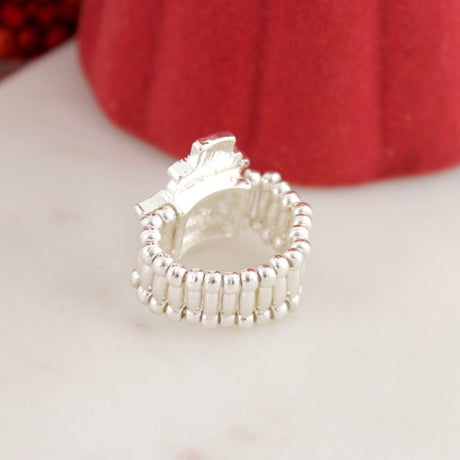 Crystal Snowman Stretch Ring