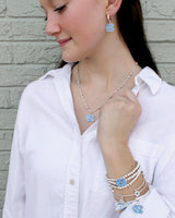 North Carolina Glitter Enamel Logo Necklace