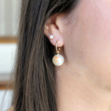 Tennessee Logo Pearl Hoop Earrings