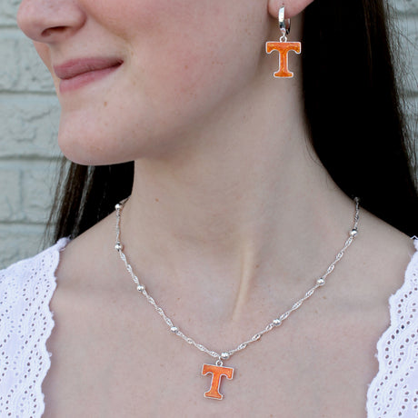 Tennessee Glitter Enamel Logo Necklace