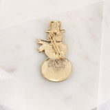 Enamel & Gold Snowman Christmas Pin/Pendant
