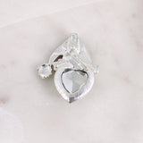 Crystal Mean Green Santa Christmas Pin/Pendant