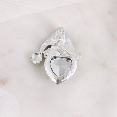 Crystal Mean Green Santa Christmas Pin/Pendant