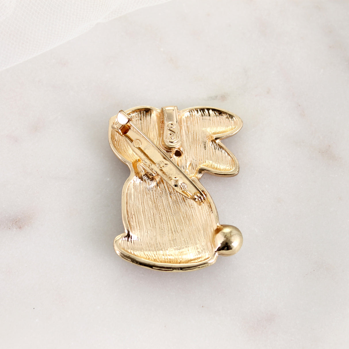 Enamel and Pearl Rabbit Pin/Pendant