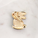 Enamel and Pearl Rabbit Pin/Pendant