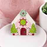 Cotton Candy Gingerbread House Pin/Pendant