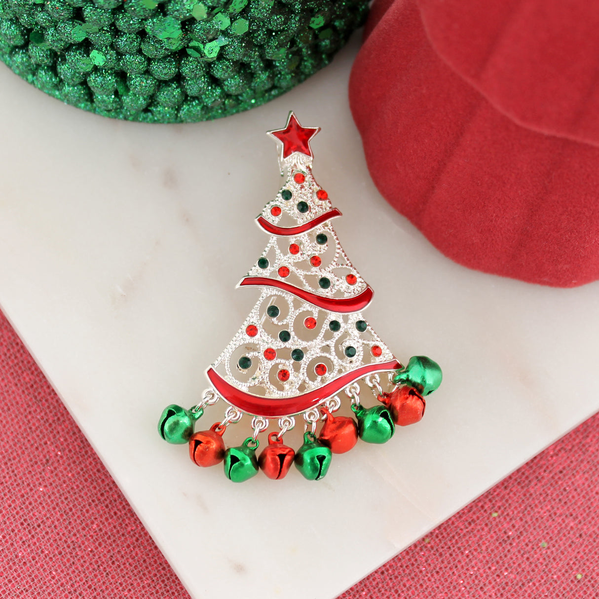Jingle Bell Crystal Tree Gift Set