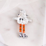 Dangle Leg Pumpkin Scarecrow Pin/Pendant