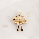 Dangle Leg Crystal Jack Pin/Pendant