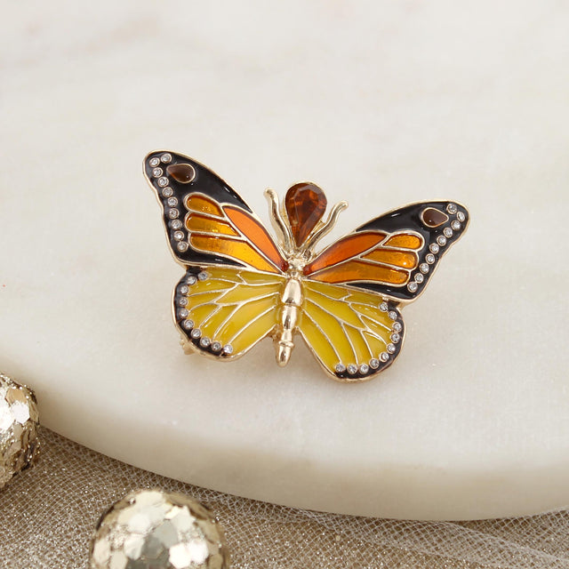 Gold Monarch Butterfly Pin/Pendant