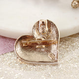 Crystal and Gold Heart Pin/Pendant