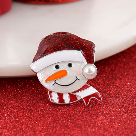 Snowman w/ Santa Hat Pin/Pendant