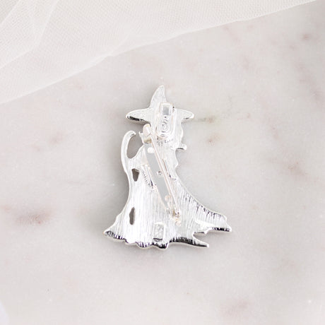 Glitter Witch Silhouette Pin/Pendant
