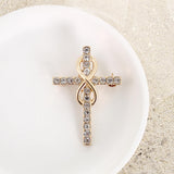 Crystal Infinity Cross Pin/Pendant