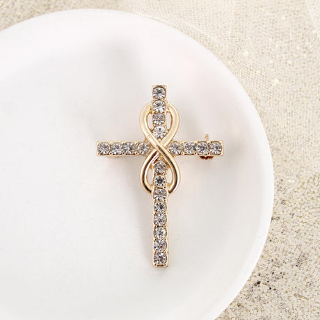 Crystal Infinity Cross Pin/Pendant