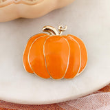 Orange & Gold Enamel Fall Pumpkin Pin/Pendant