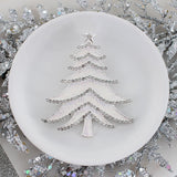 White Glitter Enamel Christmas Tree Pin/Pendant