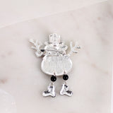 Crystal Snowman Christmas Pin/Pendant