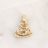Gold & Silver Crystal Tree Pin/Pendant