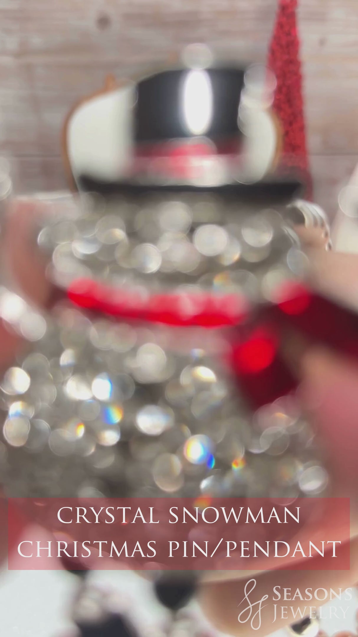 Crystal Snowman Christmas Pin/Pendant