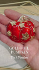 Gold Leaf Filigree Pumpkin Pin/Pendant