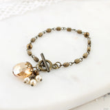 Crystal & Pearl Toggle Bracelet