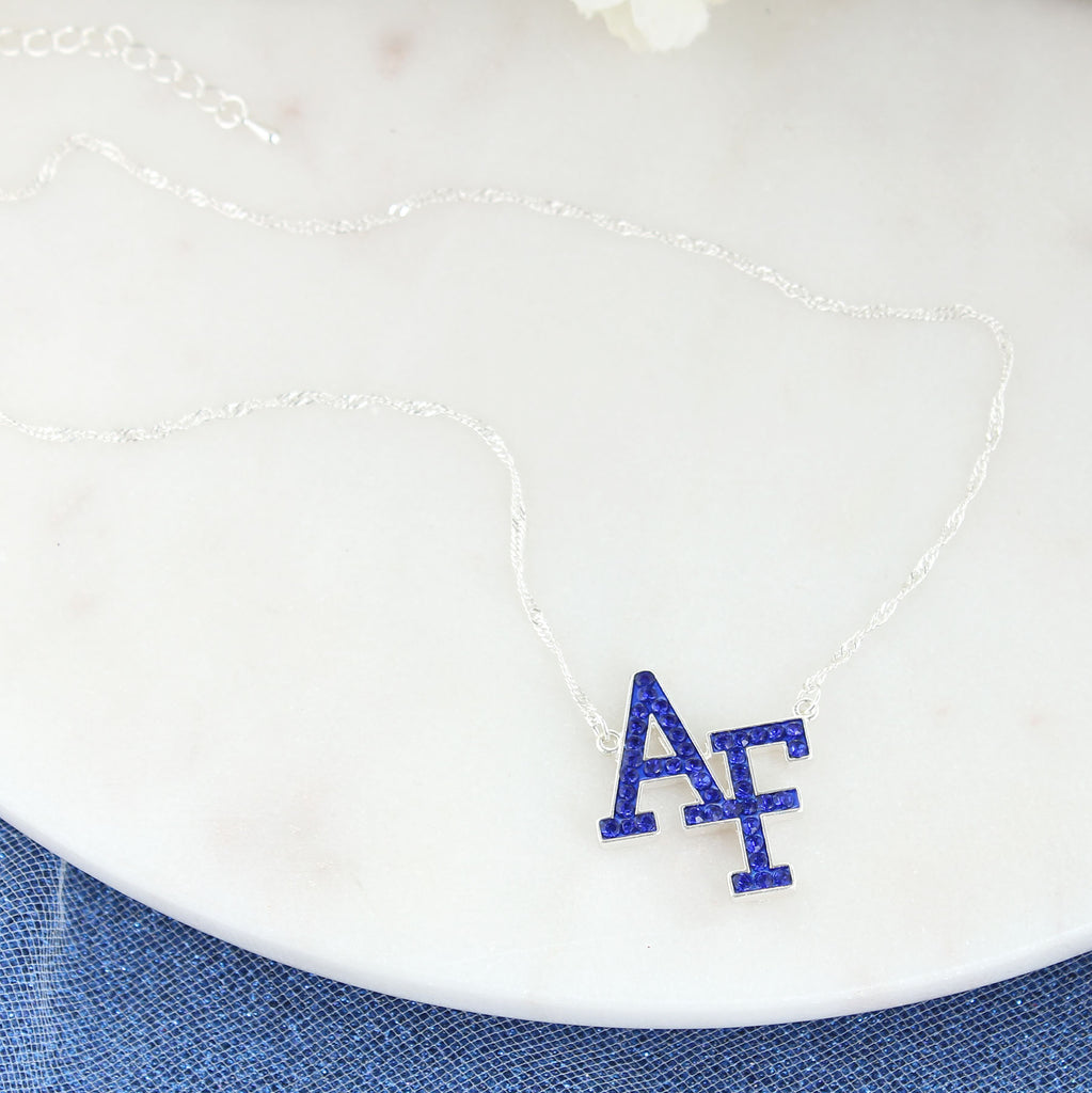 Air Force Crystal Logo Necklace