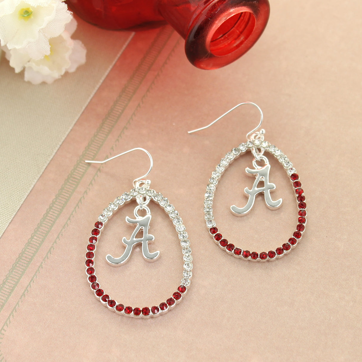 Alabama Crystal Loop Earrings