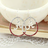 Alabama Crystal Loop Earrings