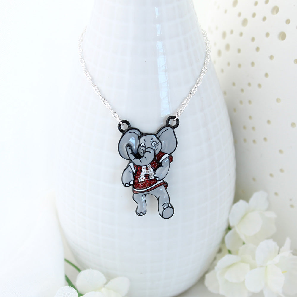 Alabama "Big Al" Crystal Logo Necklace