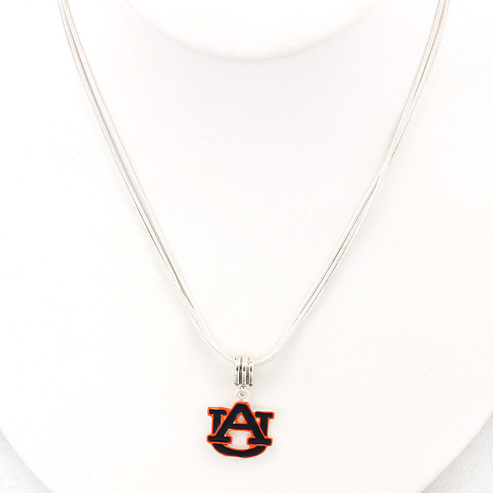 Auburn Enamel Logo Necklace