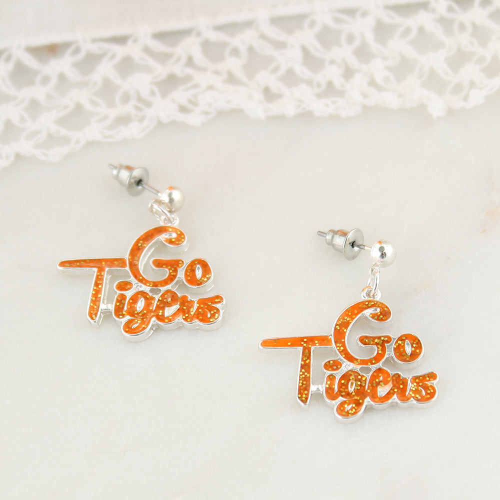 Clemson Slogan Earrings