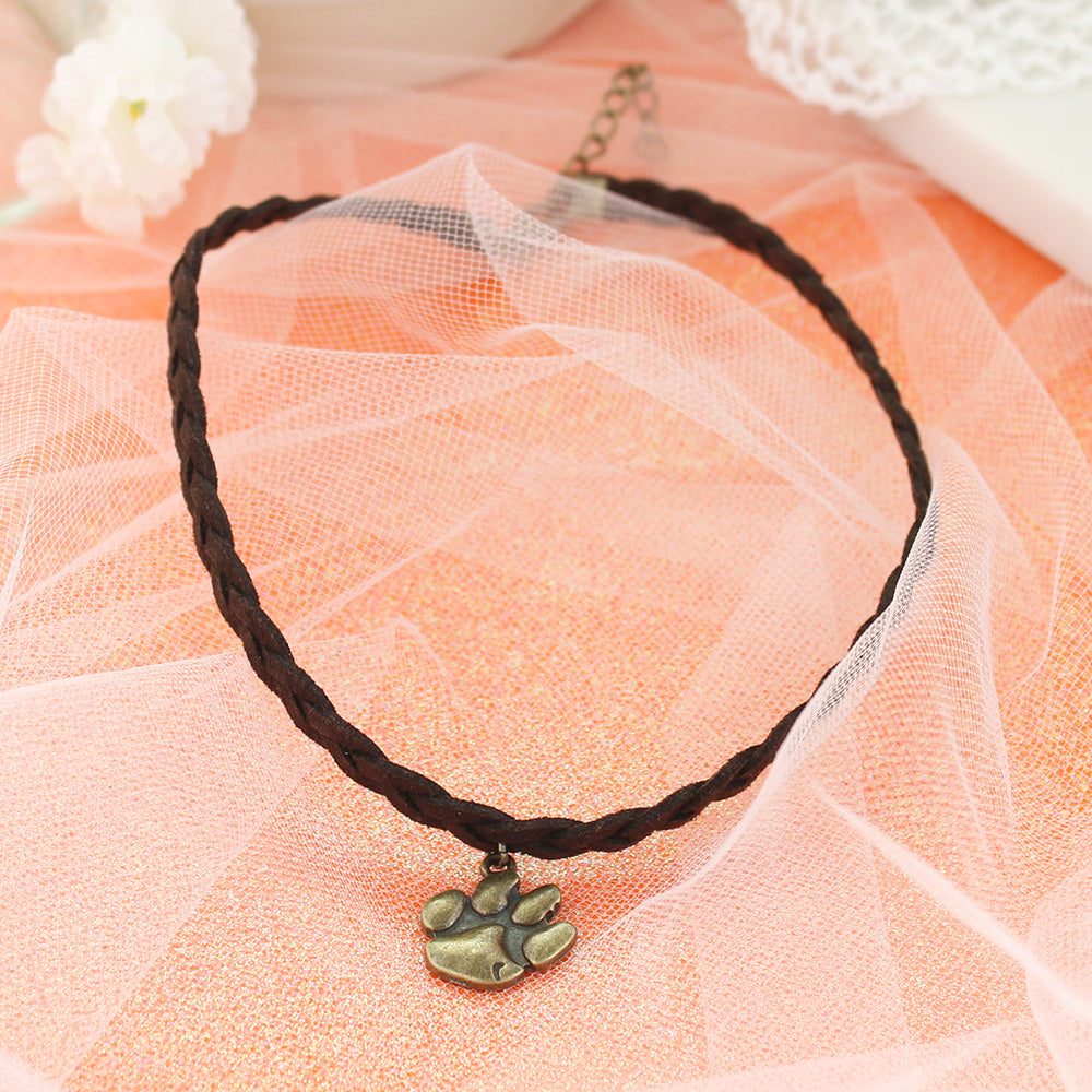 Clemson Vintage Style Logo Braided Choker
